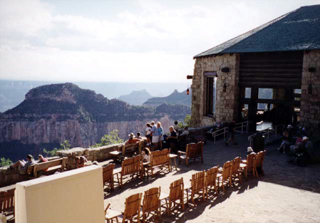 North Rim Grand Canyon - Lodge Patio