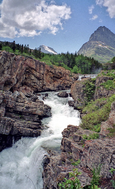 Glacier National Park - Many Glacier Waterfall